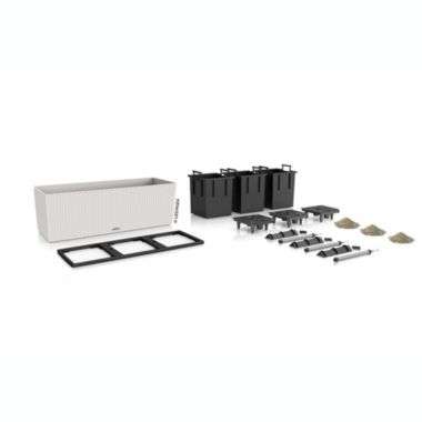 Lechuza USA 39" Gray All In One Wicker Finish Planter. View a larger version of this product image.