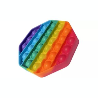 Link Rainbow Bubble Popper Sensory Fidget Toy Silicone Stress Reliever Toy Autism Special Needs - Rainbow Hexagon. View a larger version of this product image.