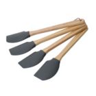 Alternate image 1 for Baker's Secret Set of 4x Spatula 12", Silicone Heat Resistant, Kitchen Essentials, Dark Gray
