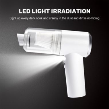 Infinity Merch 120W Cordless Handheld Vacuum Cleaner in White  6.5x 5.7x1.57 Inches. View a larger version of this product image.