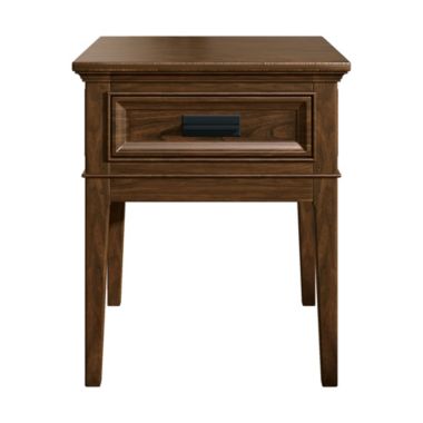 Lazzara Home Toddrick 22 in. Brown Cherry Square Wood End Table with Drawer. View a larger version of this product image.