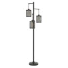 Alternate image 0 for Saltaro Sherpi 72 Inch Metal Floor Lamp, 3 Hanging Mesh Shades, Bronze Black- Saltoro Sherpi