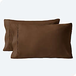 Bare Home Premium 1800 Ultra-Soft Microfiber Pillowcase Set - Double Brushed - Hypoallergenic - Wrinkle Resistant (Cocoa, King)