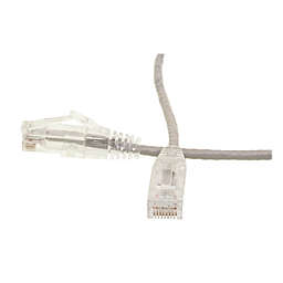 Cable Wholesale Slim Cat6 Ethernet Patch Cable, Snagless Boot, Gray - 1ft