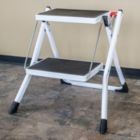 Alternate image 2 for Amerihome Mini Compact Foldaway Design 2-Step Utility Stool - White,Black