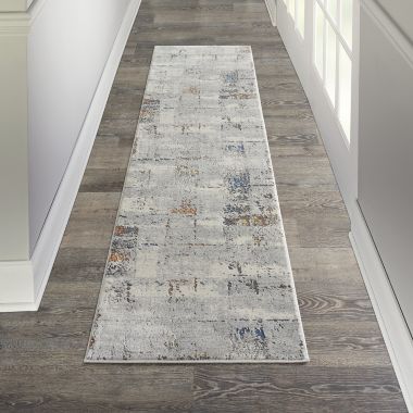 Kathy Ireland Grand Expressions Indoor only Area Rug - 2'2" x 7'6" Grey/Multi. View a larger version of this product image.