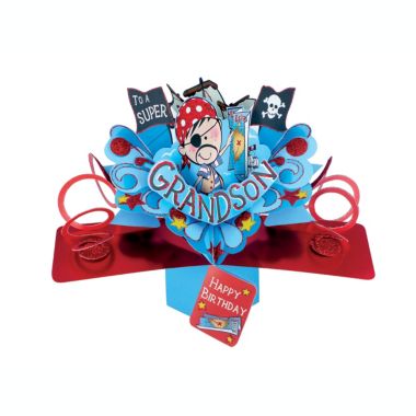 Second Nature Mailable Happy Birthday Grandson Pop Up Greeting Card - POP158. View a larger version of this product image.