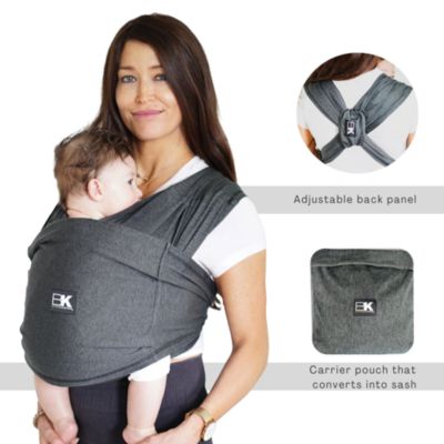Baby K&#39;tan Pre-Wrapped Ready To Wear Baby Carrier  Active Heather Black Yoga XS