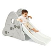 Slickblue Freestanding Baby Slide Indoor First Play Climber Slide Set for Boys Girls -Grey