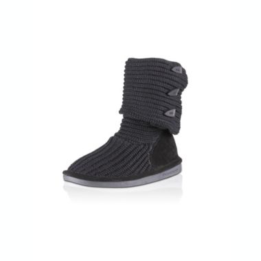 Bearpaw Women's Knit Tall Mid-Calf Wool Snow Boot - Gray - 7 M. View a larger version of this product image.