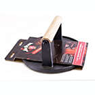 Alternate image 1 for Jim Beam Black Cast Iron Burger Press - 7&#39;&#39; Heavy Duty Burger Press with Solid Wood Handle