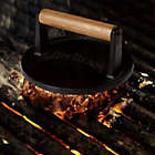 Alternate image 2 for Jim Beam Black Cast Iron Burger Press - 7&#39;&#39; Heavy Duty Burger Press with Solid Wood Handle