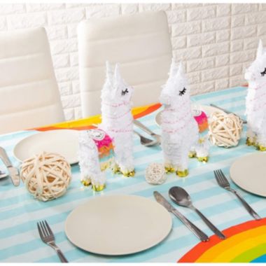 Blue Panda 3 Pack Rainbow Table Cloths for Parties, Pastel Table Covers for Cloud Birthday Decorations for Girls (54 x 109 In). View a larger version of this product image.