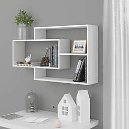 vidaXL Wall Shelves High Gloss White 40.9