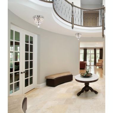 Elegant Lighting Tranquil 2 light Chrome Flush Mount Clear Royal Cut Crystal. View a larger version of this product image.