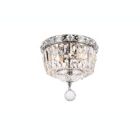 Alternate image 2 for Elegant Lighting Tranquil 2 light Chrome Flush Mount Clear Royal Cut Crystal