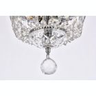 Alternate image 3 for Elegant Lighting Tranquil 2 light Chrome Flush Mount Clear Royal Cut Crystal
