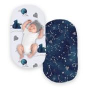 JumpOff Jo - 2 Pk Fitted Bassinet Sheets, Soft, Flexible Fit for Oval, Rectangle, and Hourglass Standard Mattresses,  - Galaxy and Mama Bear
