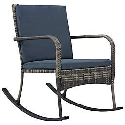 vidaXL Garden Rocking Chair Poly Rattan Anthracite