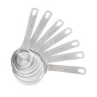 Alternate image 0 for Chef Pomodoro Stainless Steel Measuring Cup Set, Nested and Stackable with 7 Pieces, Sturdy Extra-long Handles with Lasered Markings and Sorting Ring, Metal Kitchen Spoons for Wet and Dry Ingredients