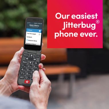 Jitterbug Flip2 Cell Phone for Seniors - Graphite. View a larger version of this product image.