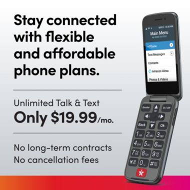 Jitterbug Flip2 Cell Phone for Seniors - Graphite. View a larger version of this product image.