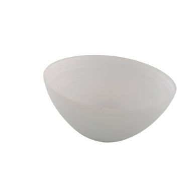 BIDK Home 9.75" Alabaster White Matte Finish Glass Serve Bowl Medium. View a larger version of this product image.