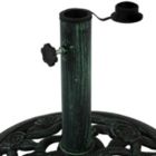 Alternate image 3 for Sunnydaze Outdoor Heavy-Duty Cast Iron Decorative Rose Blossom Design Patio Yard Round Umbrella Base Stand - 16" - Green