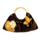 Alternate image 0 for Ganz Maggi B Soft Touch Velour Brown Paisley Appliqué Clutch Bag