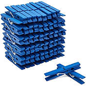 Juvale Clothespins for Hanging (4 in, Navy Blue, 100 Pack)