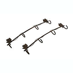 Manual The Winery Set of 2 Bronze Rows of Cup Hooks