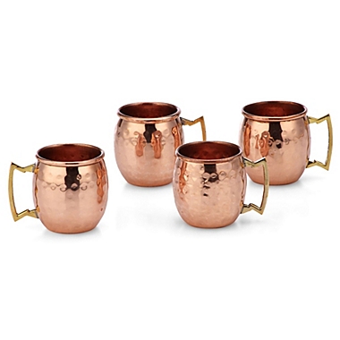 Hammered 100% Pure Copper Shot Glass Set Of 4 Shot Cups 100 ML Free Shipping 