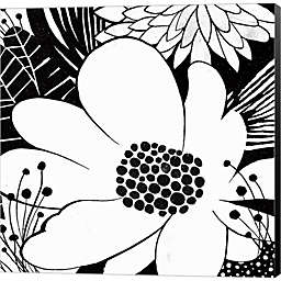 Metaverse Art Feeling Groovy II Black and White by Michael Mullan 12-Inch x 12-Inch Canvas Wall Art