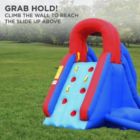 Alternate image 2 for Sunny & Fun Deluxe Inflatable Water Slide Park - Heavy-Duty Nylon for Outdoor Fun - Climbing Wall, Slide, & Small Splash Pool - Easy to Set Up & Inflate with Included Air Pump & Carrying Case