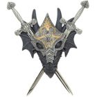 Alternate image 0 for Dragon Crest Masked Dragon Double-Sword Wall Crest