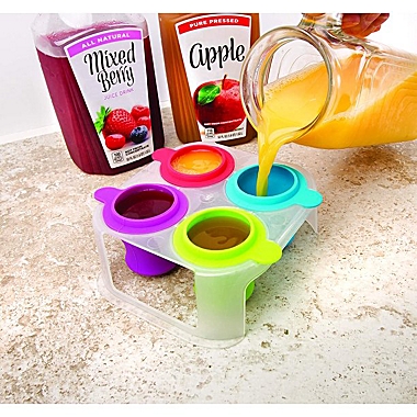 Infinity Merch 4 Pcs Popsicle Molds Ice Pop Silicone Set. View a larger version of this product image.