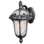 Special Lite Products Rose Garden Medium Top Mount Light with Alabaster Glass - Swedish Silver