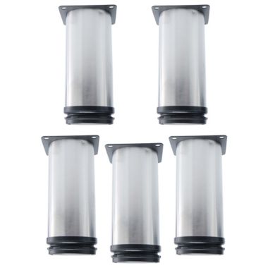 Unique Bargains 5 Inch Furniture Legs Set of 5, Stainless Steel Sofa Cabinet Wardrobe Worktop Shelves Feet Household Replacement Height Adjustable. View a larger version of this product image.