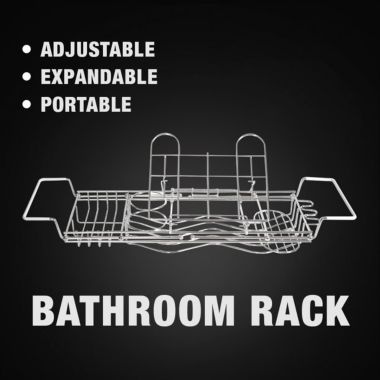 ToiletTree Products Stainless Steel Bathtub Caddy with Extending Sides and Book Holder. View a larger version of this product image.