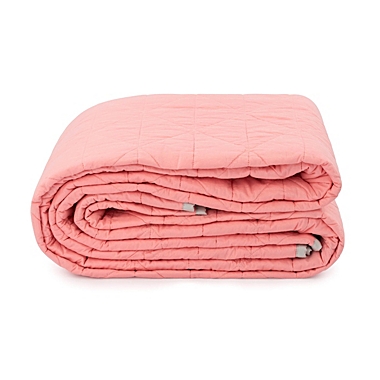 Saturday Park Pink Reversible Quilt. View a larger version of this product image.