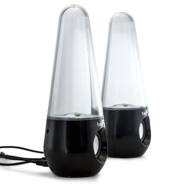 beFree Sound Bluetooth LED Dancing Water Multimedia Speakers in Black. View a larger version of this product image.