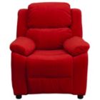 Alternate image 3 for Flash Furniture Charlie Deluxe Padded Contemporary Red Microfiber Kids Recliner with Storage Arms