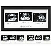 KeaBabies Trio Ultrasound Picture Frames, Baby Ultrasound frame, Pregnancy Announcements Sonogram Frame (Onyx Black)