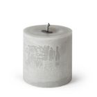 Alternate image 0 for BIDK Home 11.75" Gray Linen Outdoor Pillar Super Candle