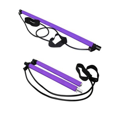 Link Pilates Bar Stick Resistance Band for Portable Gym Home Fitness Exercise - Purple. View a larger version of this product image.