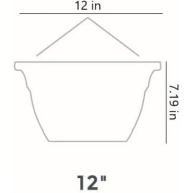 The HC Companies Eclipse Round Hanging Basket, Chocolate, 12''. View a larger version of this product image.