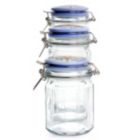 Alternate image 2 for Laurie Gates California Designs Tierra 3 Piece Glass Canister Set with Decorated Lids