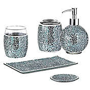 5Piece Bathroom Accessory Set, Mosaic Glass Ensemble-Soap Dispenser/Toothbrush HolderTum