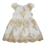 Rare Editions Baby Girl&#39;s Embroidered Mesh Dress & Panty White Size 6-9MOS
