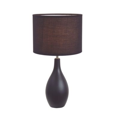 Simple Designs Black Oval Base Ceramic Table Lamp. View a larger version of this product image.